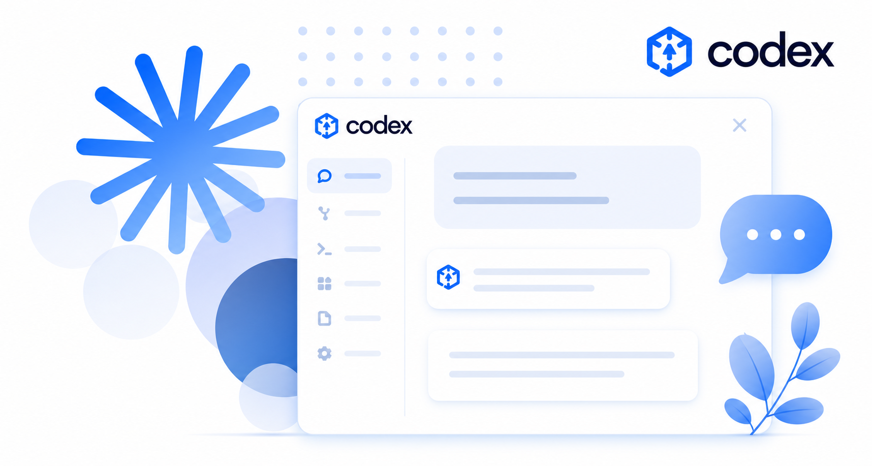 Codexの画面とチャットでテスト・レビューまでつなぐイメージ